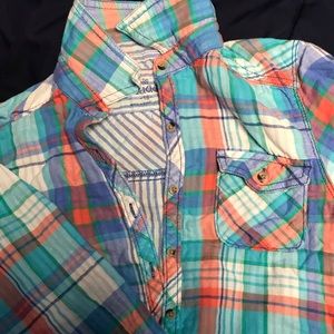 Girls mudd plaid shirt